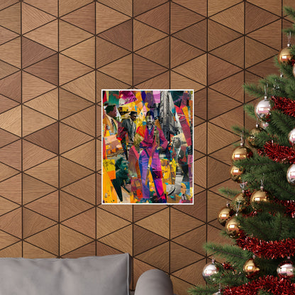 Urban Afro American Collage Poster | 20th Century Style Black Art Print