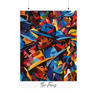 Abstract Faces Poster | African American Men in Cubist Style Wall Art