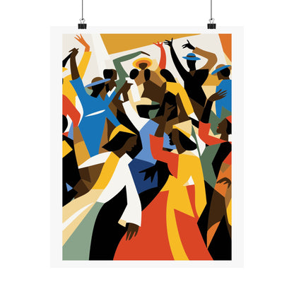 Colorful African American Abstract Art Print