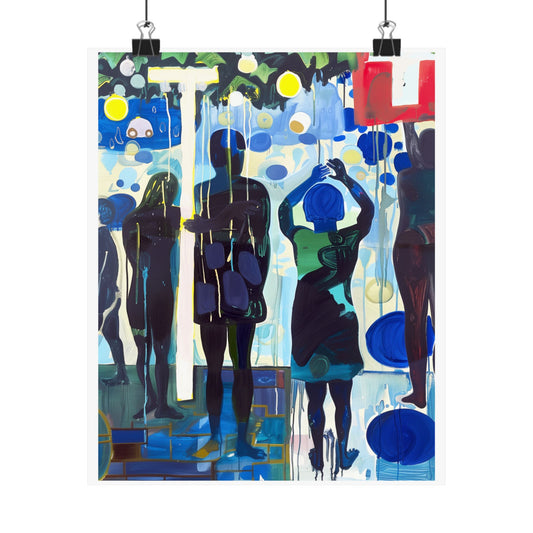 Afro American Woman Poster | Abstract Oil Style Cultural Wall Art