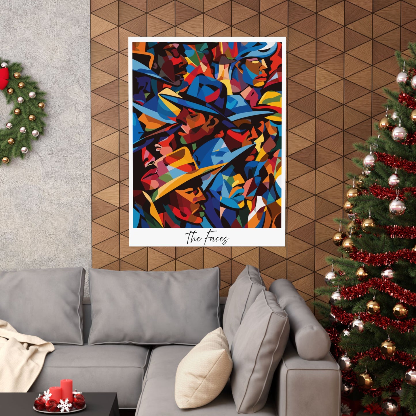 Abstract Faces Poster | African American Men in Cubist Style Wall Art