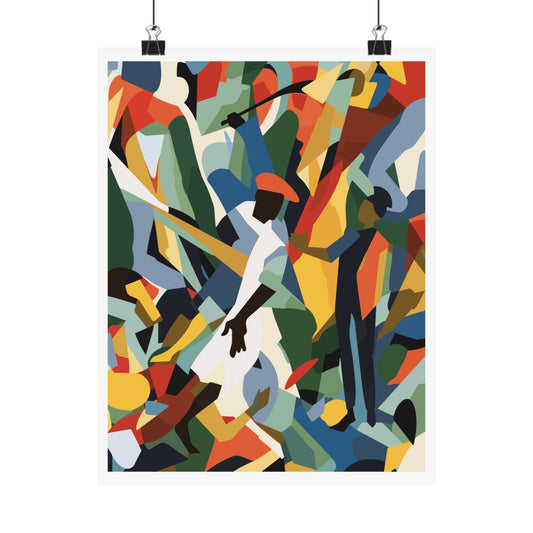Vibrant African American Abstract Poster | Social Realism Inspired Wall Art