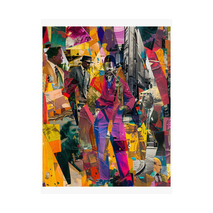 Urban Afro American Collage Poster | 20th Century Style Black Art Print