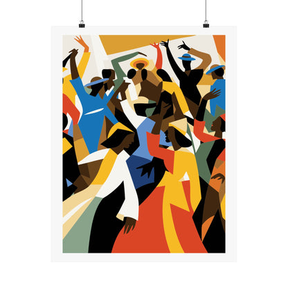 Colorful African American Abstract Art Print