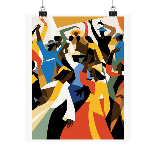 Colorful African American Abstract Art Print
