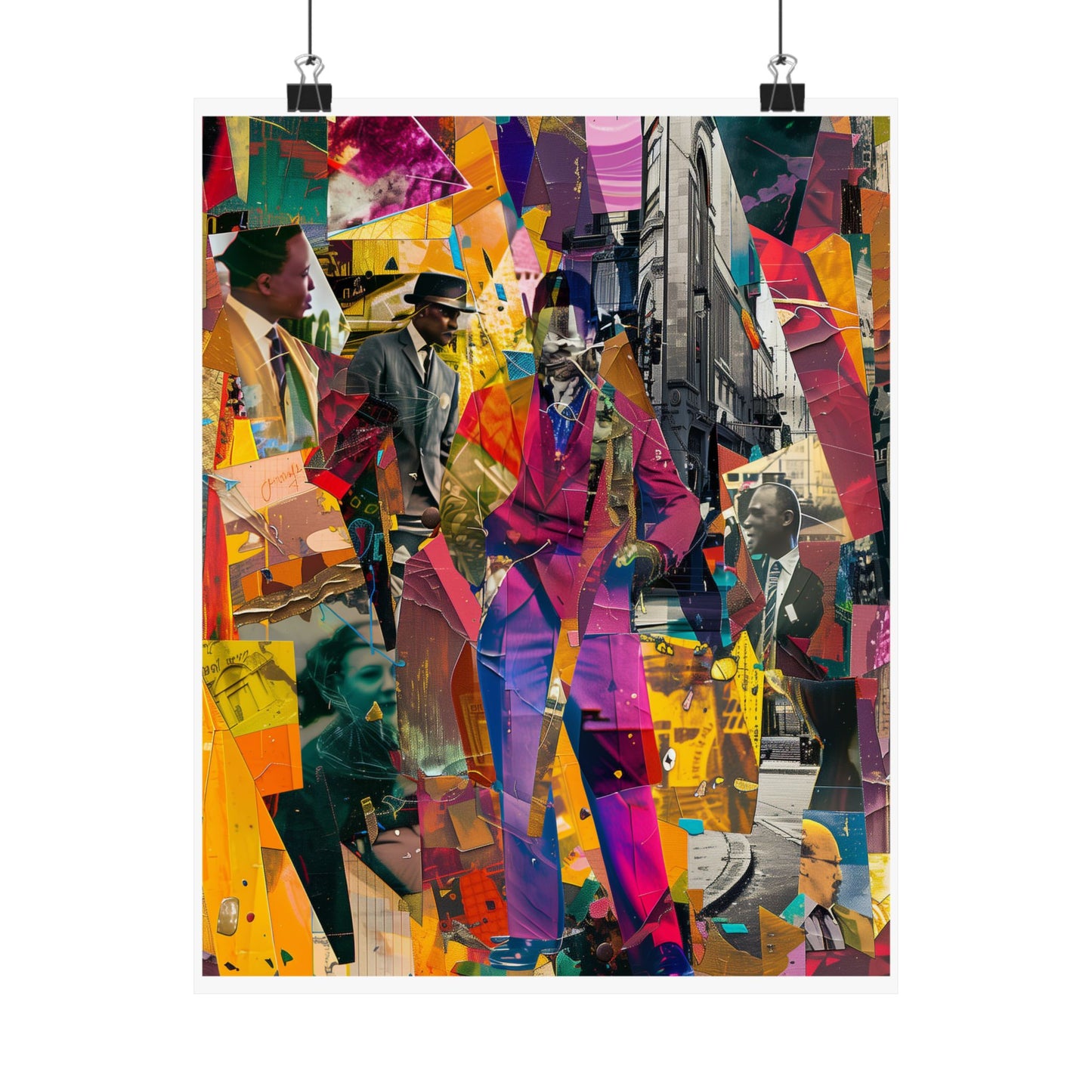 Urban Afro American Collage Poster | 20th Century Style Black Art Print