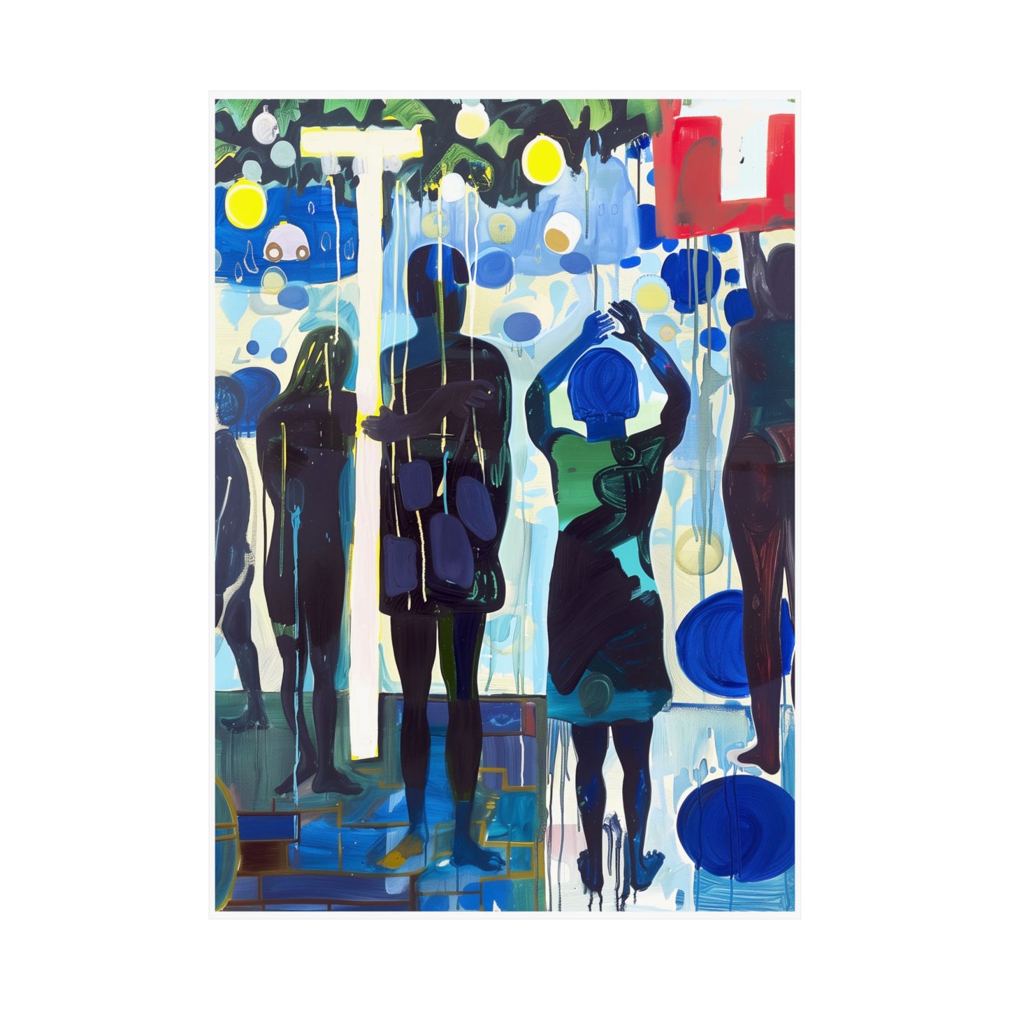 Afro American Woman Poster | Abstract Oil Style Cultural Wall Art