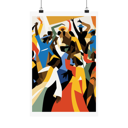 Colorful African American Abstract Art Print