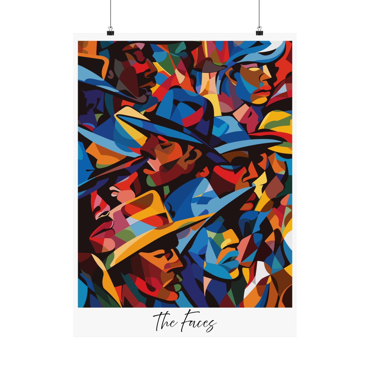 Abstract Faces Poster | African American Men in Cubist Style Wall Art