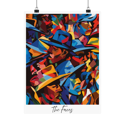 Abstract Faces Poster | African American Men in Cubist Style Wall Art
