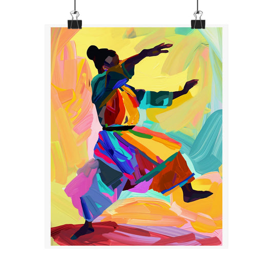 African American Woman Dance Poster | Abstract Expressionist Wall Art