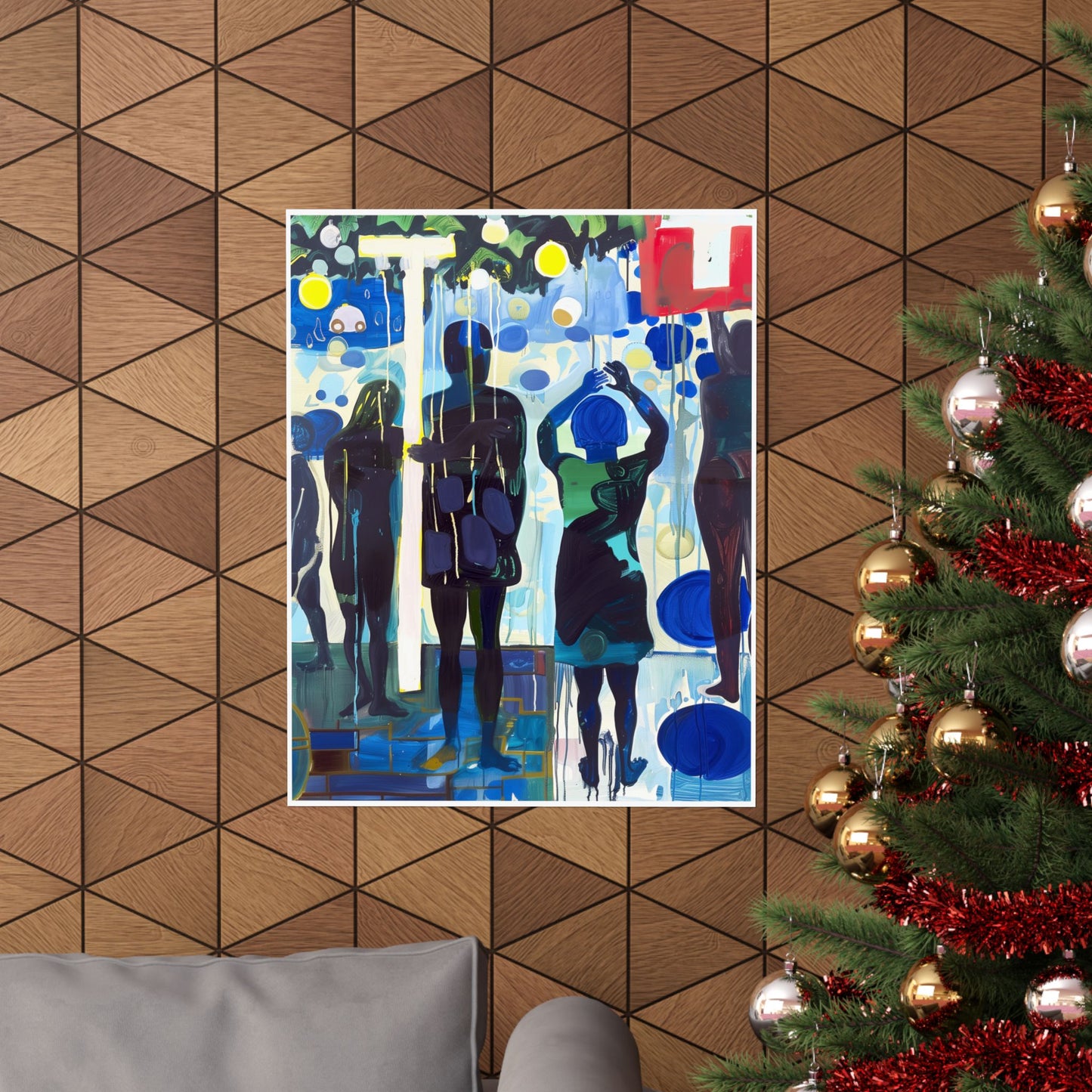 Afro American Woman Poster | Abstract Oil Style Cultural Wall Art