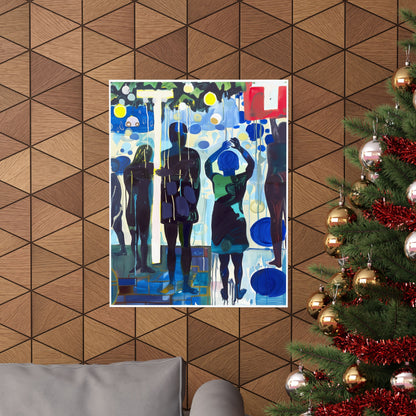 Afro American Woman Poster | Abstract Oil Style Cultural Wall Art