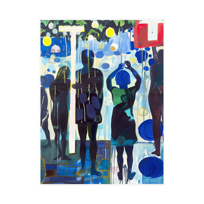 Afro American Woman Poster | Abstract Oil Style Cultural Wall Art