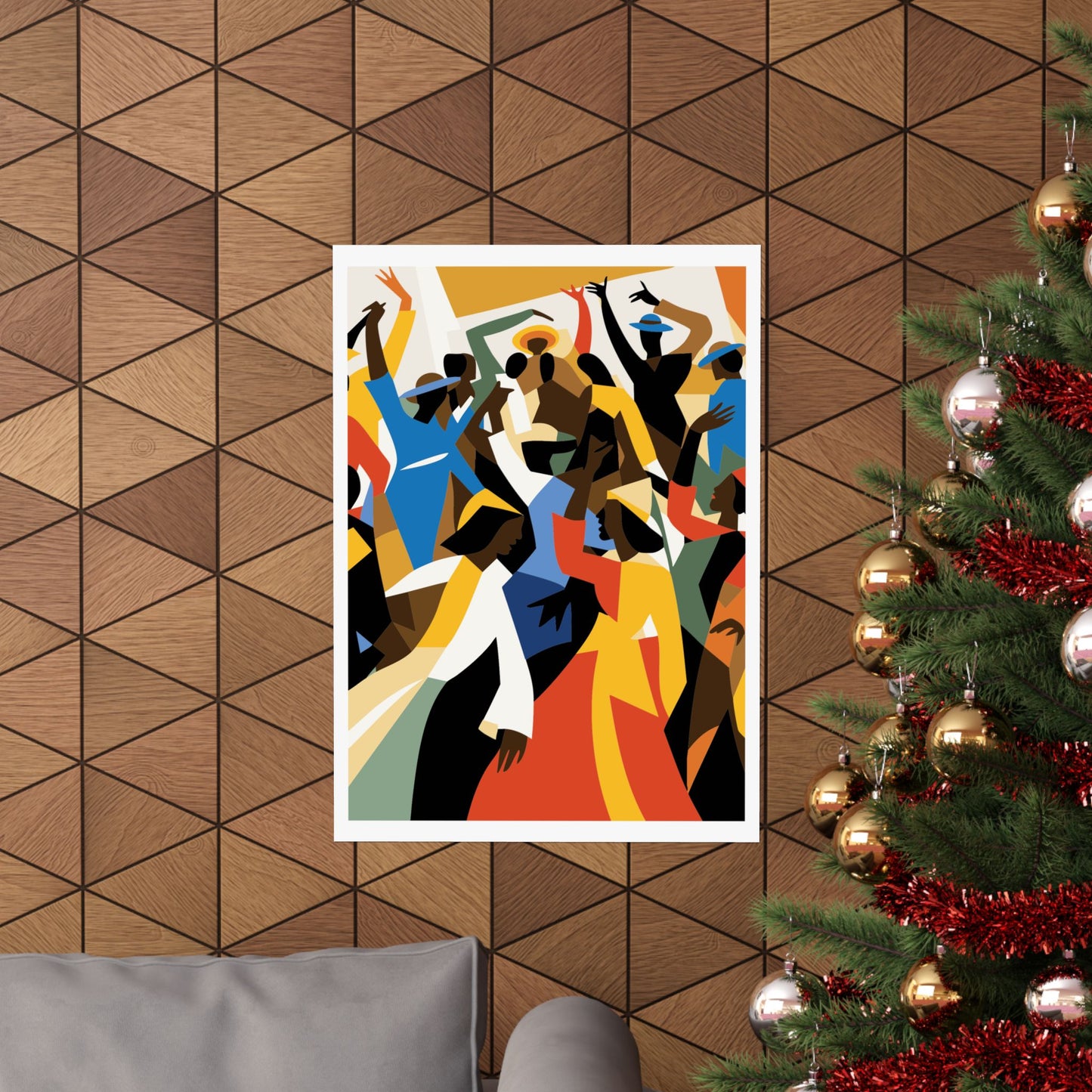 Colorful African American Abstract Art Print