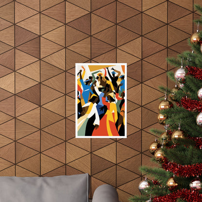 Colorful African American Abstract Art Print