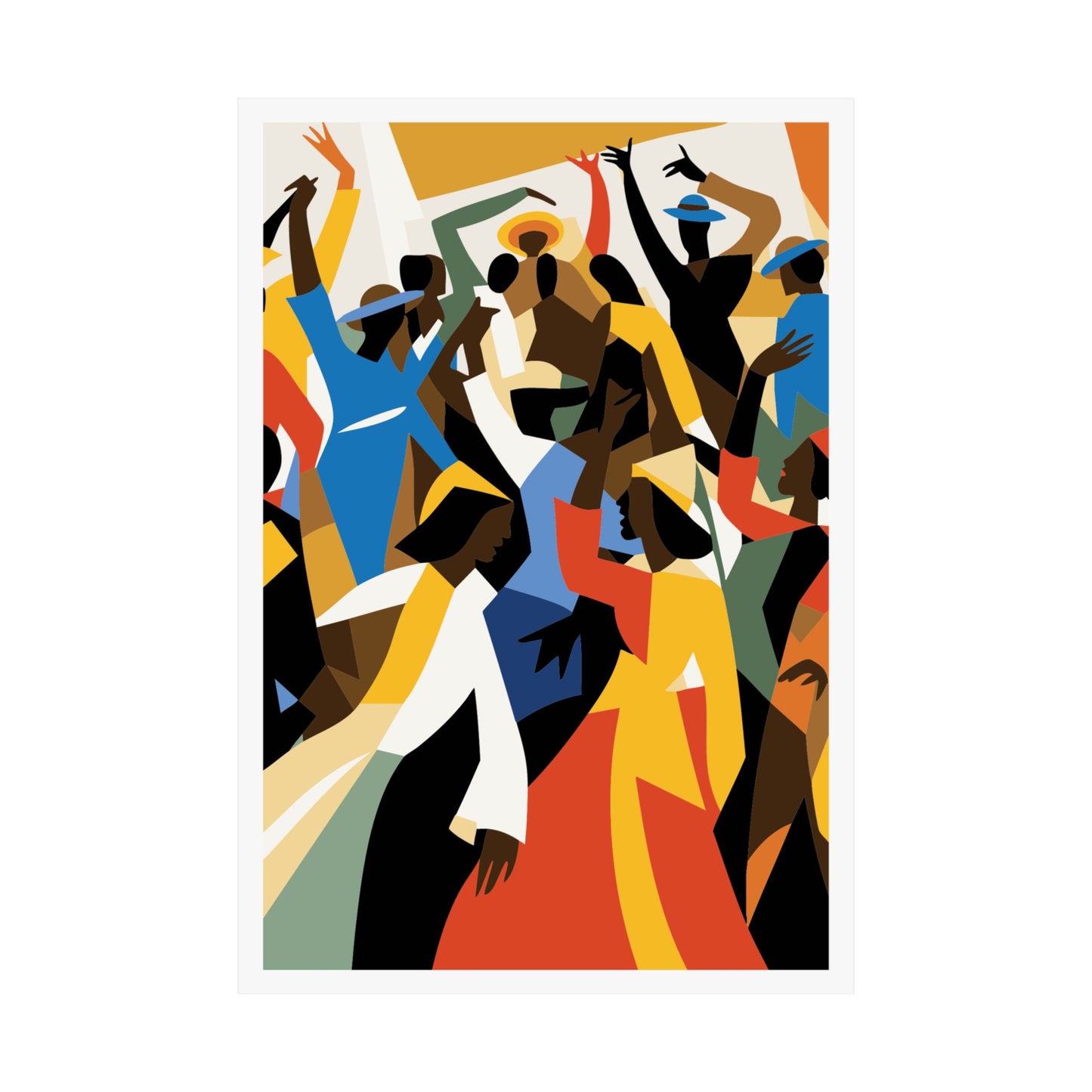 Colorful African American Abstract Art Print