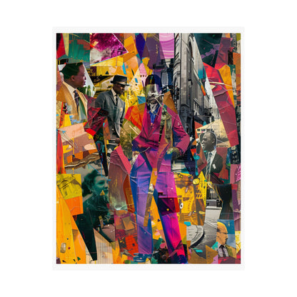 Urban Afro American Collage Poster | 20th Century Style Black Art Print