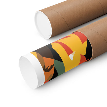 Colorful African American Abstract Art Print