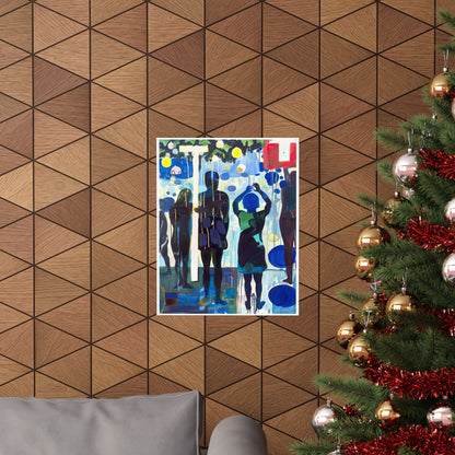 Afro American Woman Poster | Abstract Oil Style Cultural Wall Art