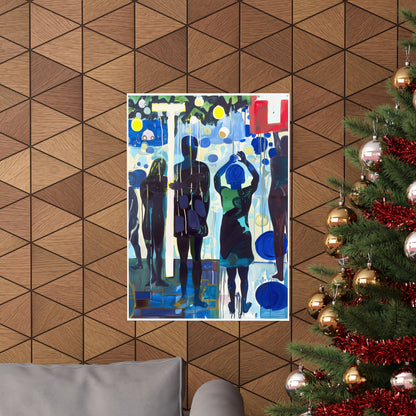 Afro American Woman Poster | Abstract Oil Style Cultural Wall Art