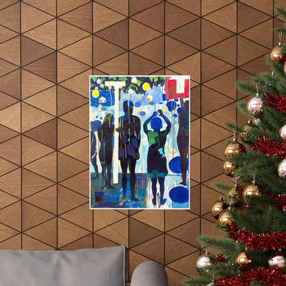 Afro American Woman Poster | Abstract Oil Style Cultural Wall Art