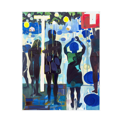Afro American Woman Poster | Abstract Oil Style Cultural Wall Art