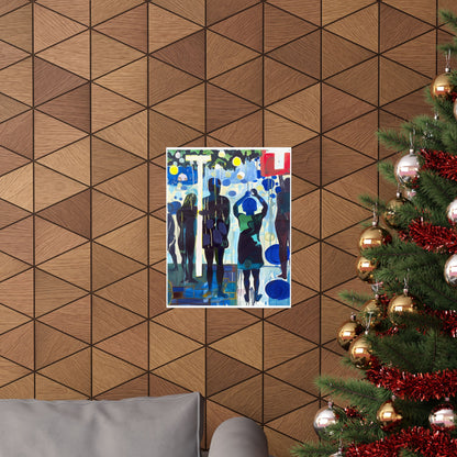 Afro American Woman Poster | Abstract Oil Style Cultural Wall Art