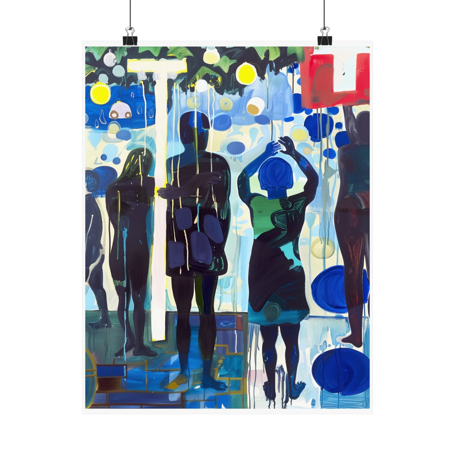 Afro American Woman Poster | Abstract Oil Style Cultural Wall Art