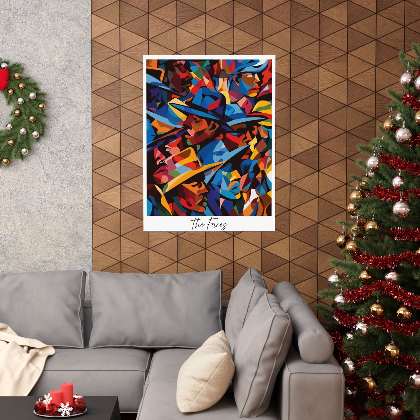 Abstract Faces Poster | African American Men in Cubist Style Wall Art