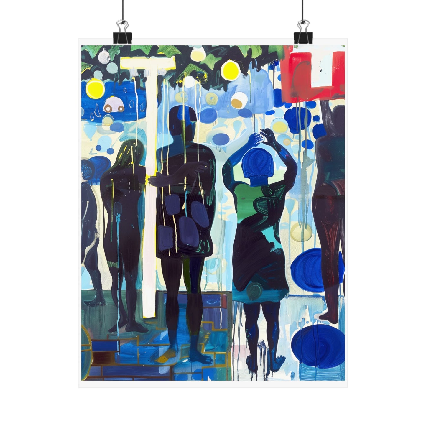 Afro American Woman Poster | Abstract Oil Style Cultural Wall Art