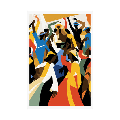 Colorful African American Abstract Art Print