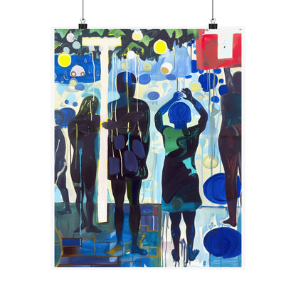 Afro American Woman Poster | Abstract Oil Style Cultural Wall Art