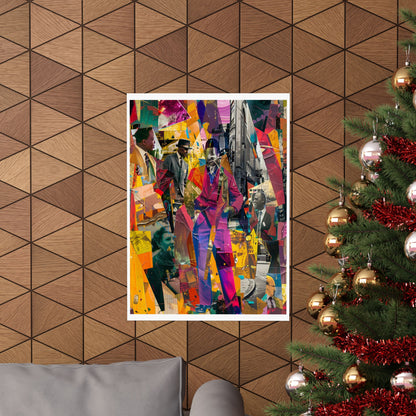 Urban Afro American Collage Poster | 20th Century Style Black Art Print