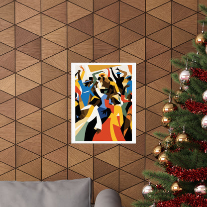 Colorful African American Abstract Art Print