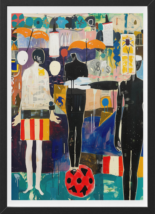 Afrocentric Abstract Expressionism Poster | Contemporary African American Wall Art