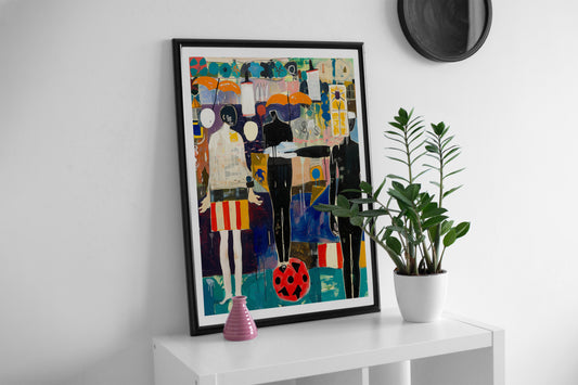 Afrocentric Abstract Expressionism Poster | Contemporary African American Wall Art