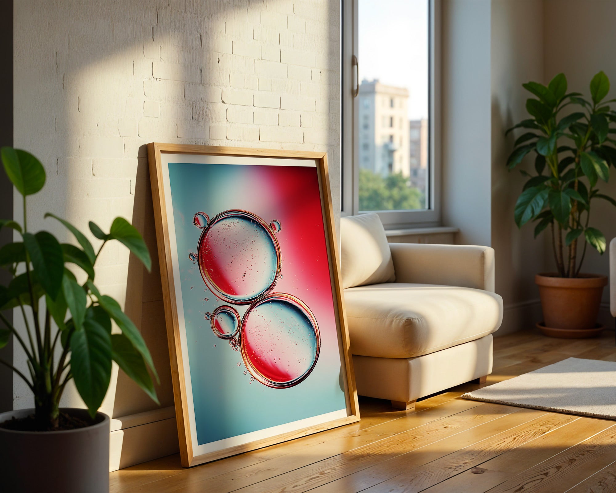 Abstract Bubbles Poster | Minimal Liquid Art Print