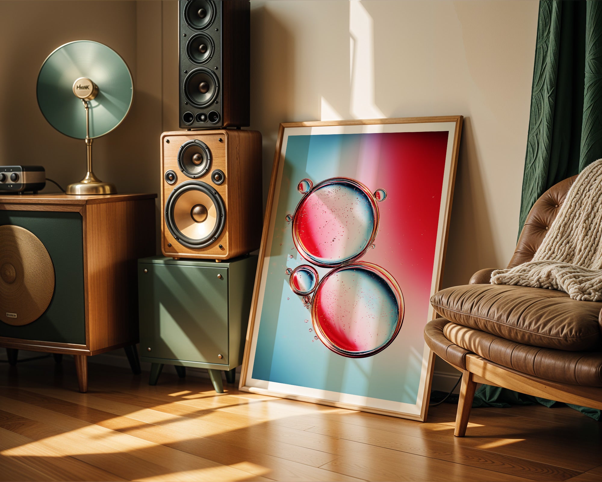 Abstract Bubbles Poster | Minimal Liquid Art Print