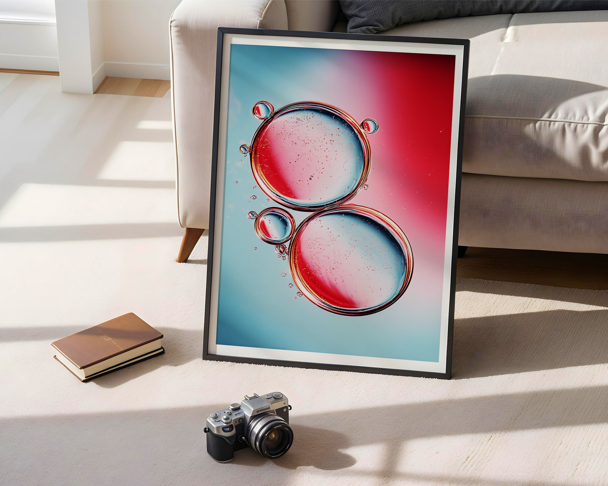 Abstract Bubbles Poster | Minimal Liquid Art Print