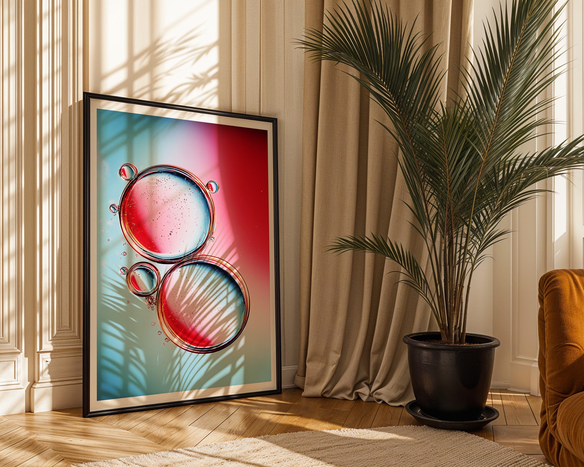 Abstract Bubbles Poster | Minimal Liquid Art Print