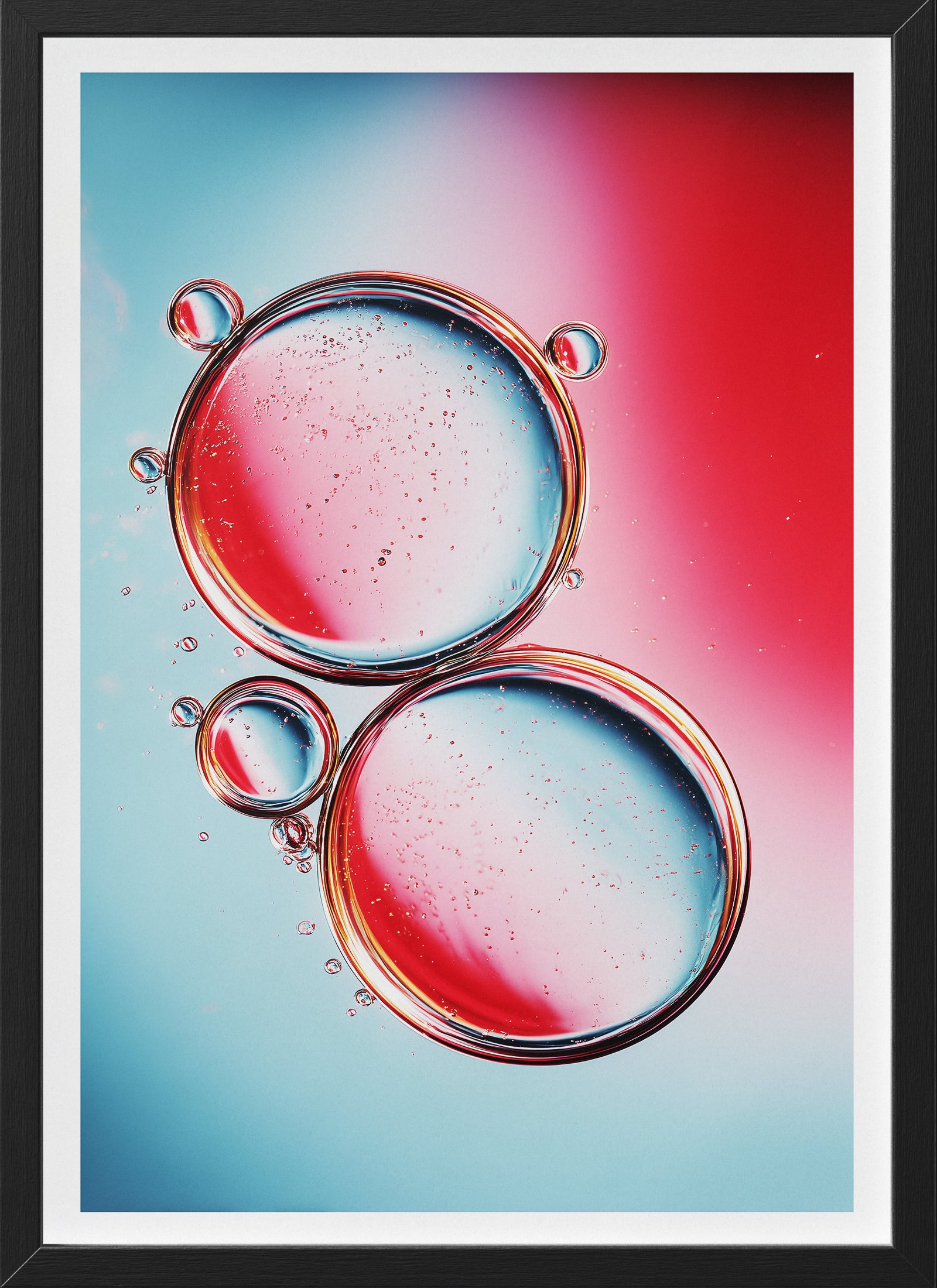 Abstract Bubbles Poster | Minimal Liquid Art Print