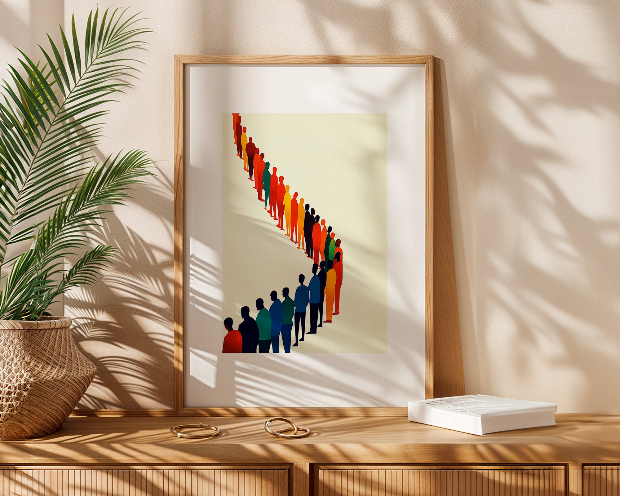 Minimalist People Line Poster | Modern Abstract Human Silhouettes Wall Art