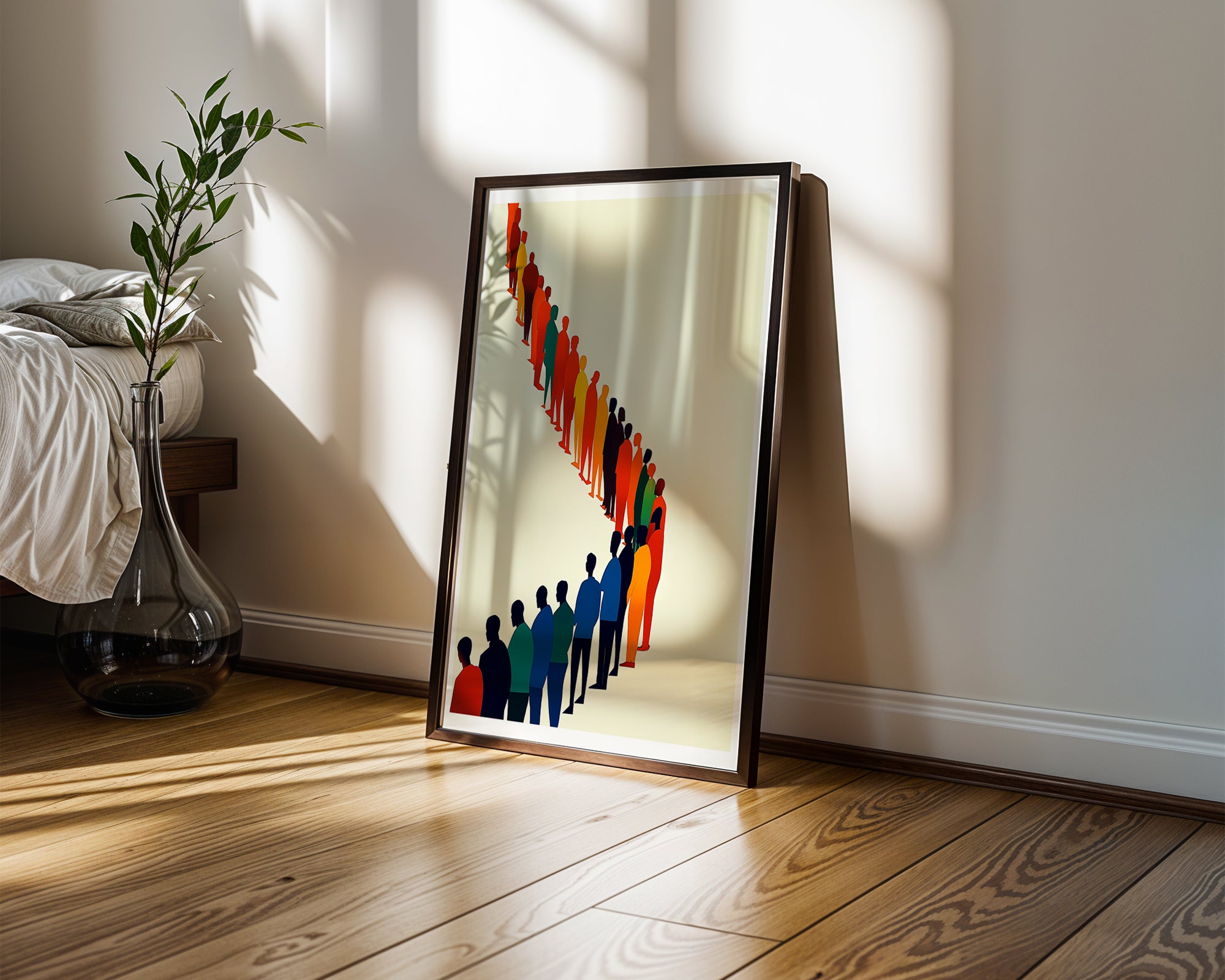 Minimalist People Line Poster | Modern Abstract Human Silhouettes Wall Art