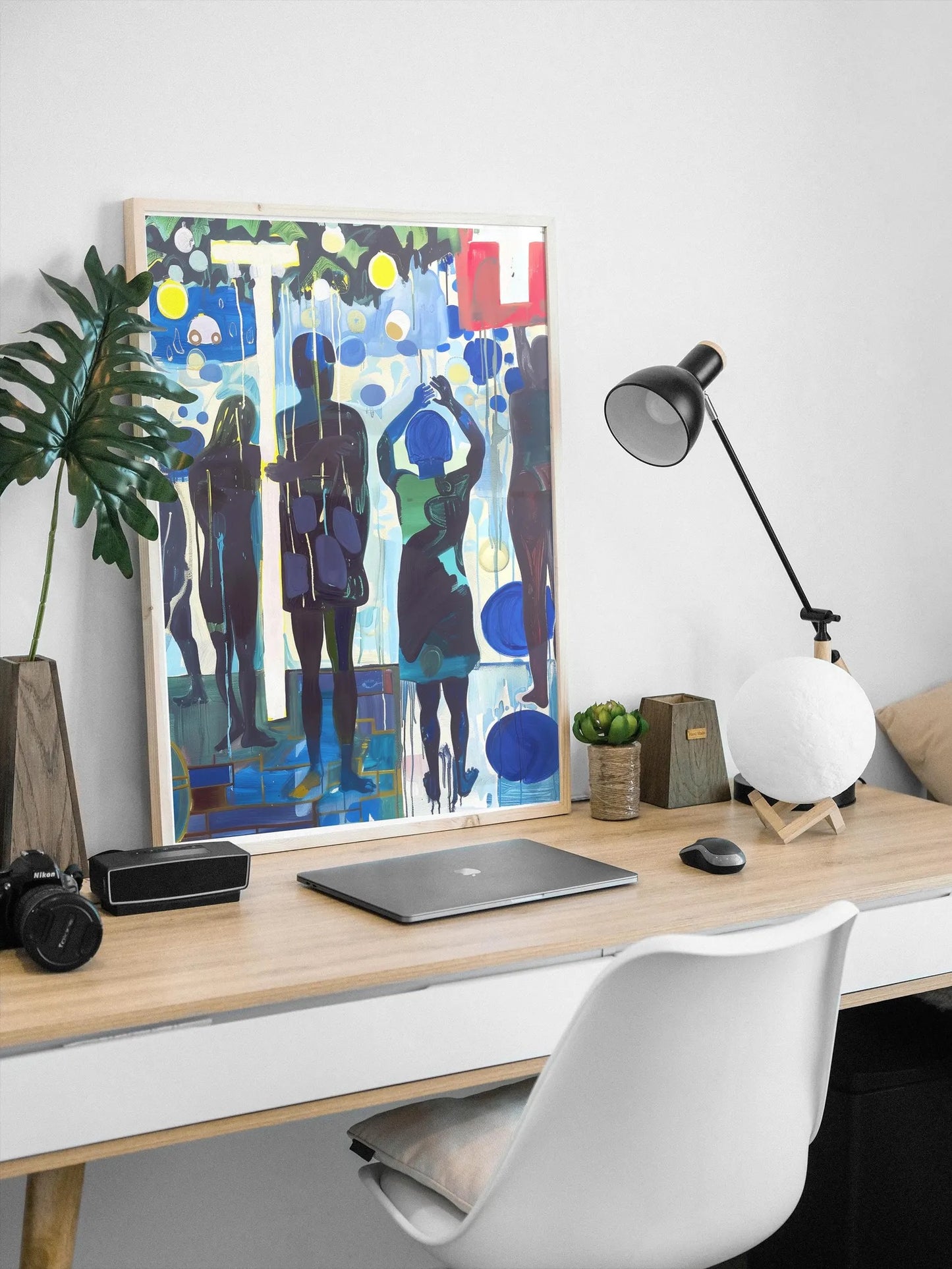 Afro American Woman Poster | Abstract Oil Style Cultural Wall Art