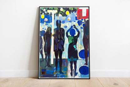 Afro American Woman Poster | Abstract Oil Style Cultural Wall Art