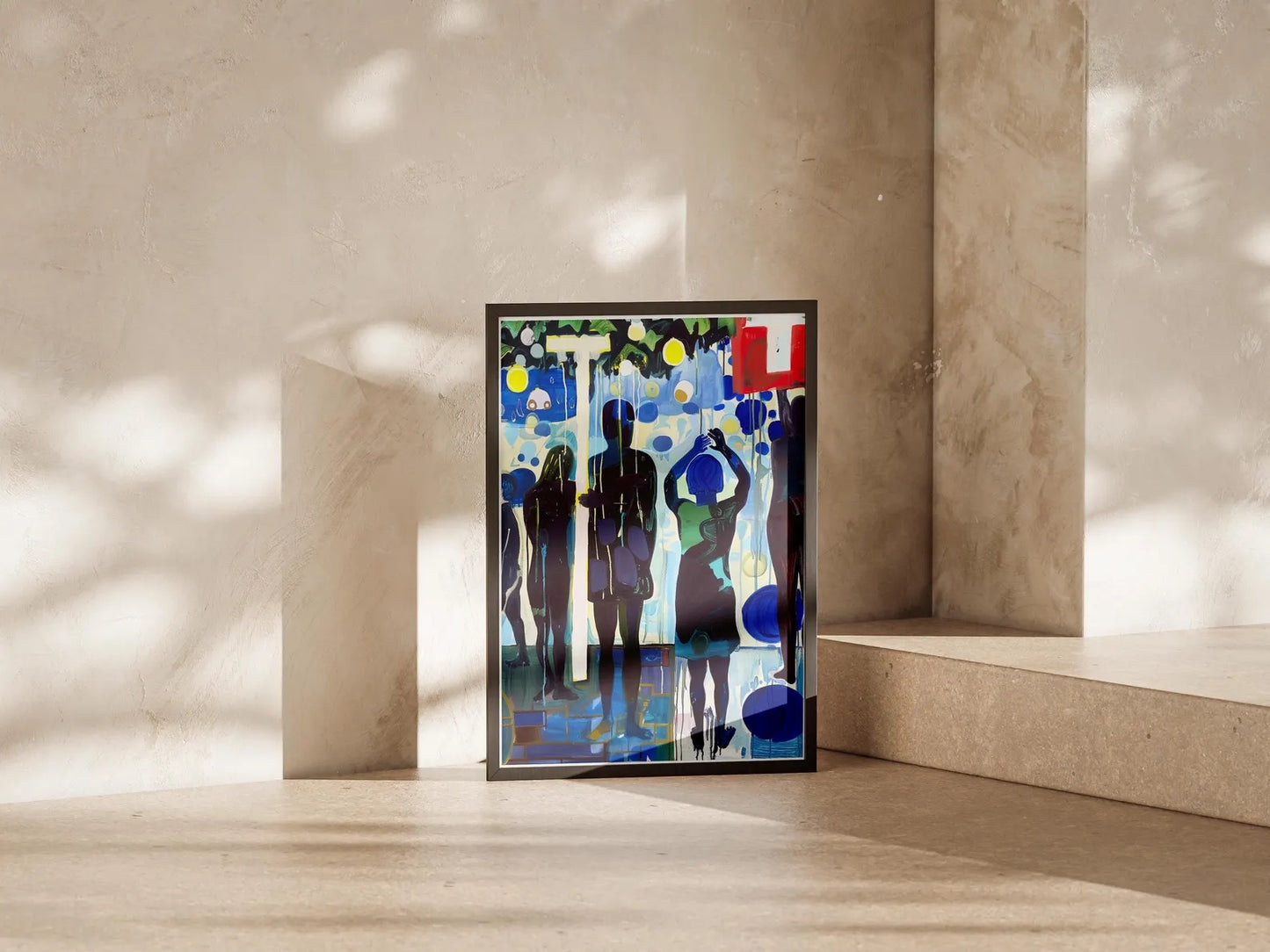 Afro American Woman Poster | Abstract Oil Style Cultural Wall Art