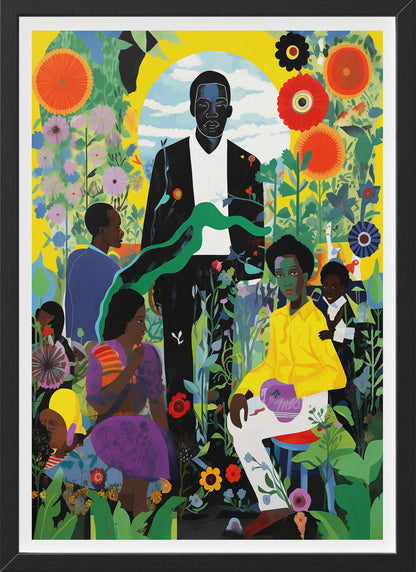 African American Cultural Art Poster | Vibrant Realism Inspired Print