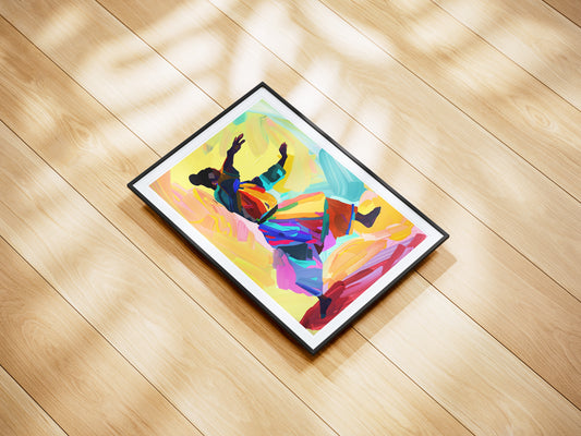African American Woman Dance Poster | Abstract Expressionist Wall Art