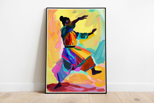 African American Woman Dance Poster | Abstract Expressionist Wall Art